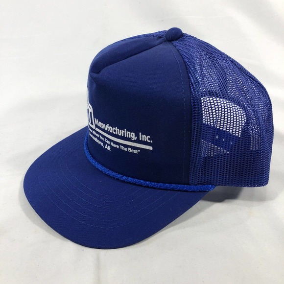 Best Manufacturing Inc Jonesboro Arkansas Snapback Hat Cap Mesh Blue One Size - Picture 2 of 10